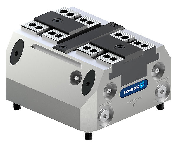 Clamping force blocks for robot-assisted pallet loading